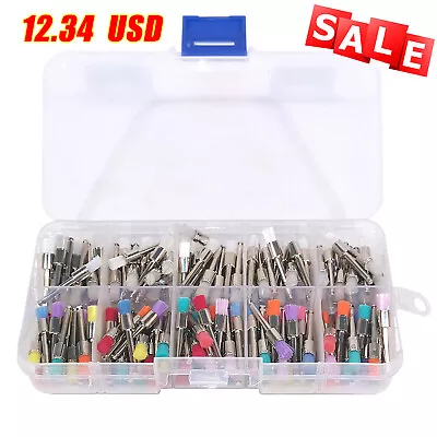 200 PCS Mixed Color Nylon Latch Flat Polishing Polisher Prophy Bowl Dental Brush • $12.34