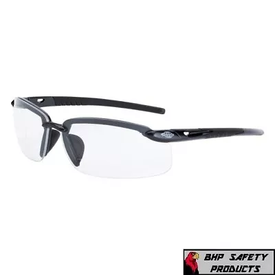 Crossfire ES5 Clear Lens Bifocal Reading Magnifier Safety Glasses ANSI Z87+ • $13.50