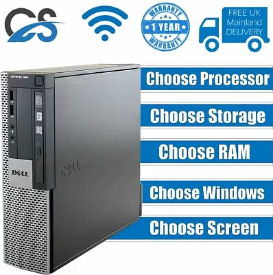 DELL / HP /Lenovo/Fujitsu I3 I5 I7 DESKTOP PC & LCD WIN10 &16GB 1TB OR 240GB SSD • £69.99