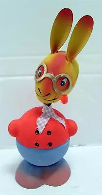 Vintage Mr Rabbit Paper Mache Bobblehead Candy Container Western Germany Easter • $12.50