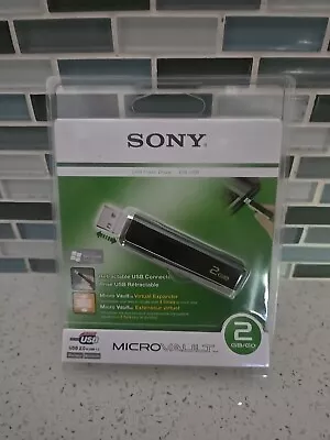 Sony MicroVault Plus USB 2.0 Flash Drive 2GB Virtual Expander USM2GJ NEW • $15