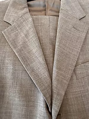 Giorgio Armani Le Collezioni Virgin Wool Pleated Gray  Suit 42R 34/29 Cuffs VTG • $140