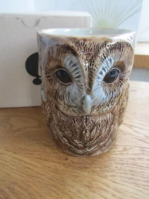 Quail Ceramics Tawny Owl Desk Tidy Pencil /pen / Brush Holder Pot  Boxed • $29.87