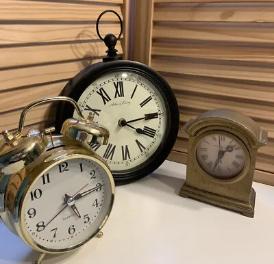 Vintage Clocks Lot Untested For Parts Or Repair • $14.98