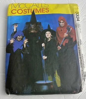 McCalls Witch/Warlock Costumes Sewing Patterns Adult Size S-XL # 3334 • $5.95