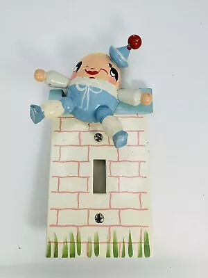 Vintage Originals By IRMI Painted Wood Humpty Dumpty Doll Switch Plate Cover • $14.99