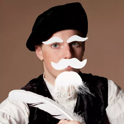  Kids Fake Beard And Mustache Halloween Costumes Parops Realistic Props • £6.88