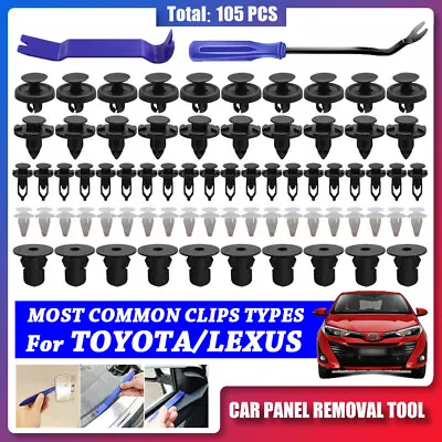 For TOYOTA Car Trim Removal Tool Kit Set Door Panel Fastener Auto Plastic Tools • $7.26