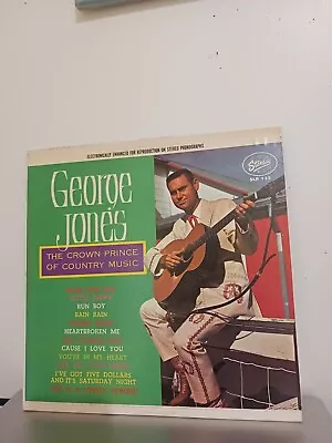 Vintage George Jones The Crown Prince Of Country Music Lp Vinyl Record 1975 • $7