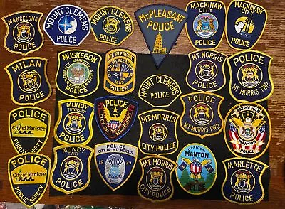 Vintage Obsolete State Of Michigan Police Patches Mixed  Lot Of 24 Item 259 • $11.69