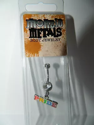 NWT MORBID METALS 14G RAINBOW PRIDE Belly Navel Ring BODY JEWELRY* New • $9.99