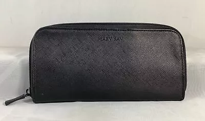 Mary Kay Zip Around Makeup Brush Organizer Cosmetic Travel Case 8 X 4” Black • $7.99