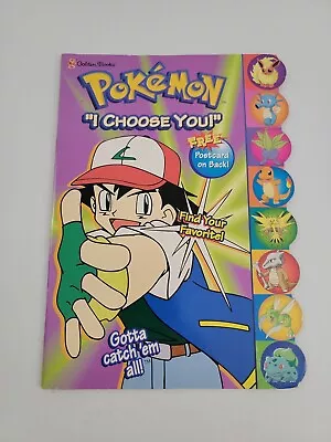 Pokemon  I Choose You  Activity Book Golden Books Free Postcard 2000 RARE NEW • $11.99