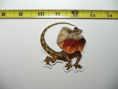 Frill Neck Lizard Decal Sticker Zoo Animal Wild Cute Fun • $2.49