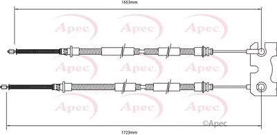 Handbrake Cable Rear Left Or Right CAB1132 Apec Hand Brake Parking 1010346 New • $34.66