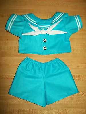 BOYS SAILOR SUIT TURQUOISE W/WHITE TRIM+TIE For 15-16  CPK Cabbage Patch Kids  • $22.99