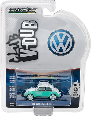 Greenlight 1946 Volkswagen Beetle With Roff Rack & Surfboards 1/64 Car 29860a • $5.90