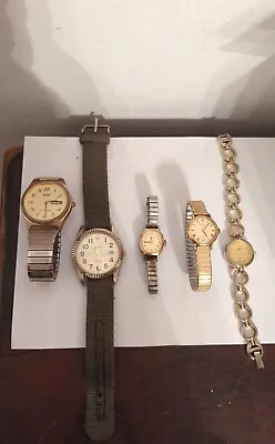 Vintage Men's & Women's Watch Lot Of 5 For Parts Or Repair Sharp Seiko & Ect • $19.99