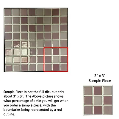 Wall Tile Purple Lilac Ceramic Square Vintage Remodel 3x3* Sample Piece • $3