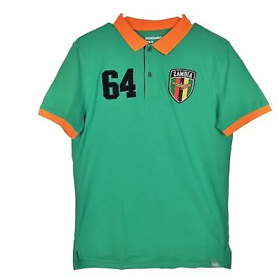 Giordano (Size S) Polo Green Orange “Zambia” #64 Jersey Tapered Fit • $29.99