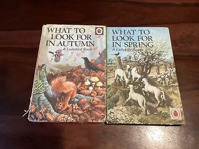 2 X Ladybird What To Look For BooksAutumn & Spring. 1960/1961 • £6.50