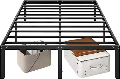 14 Inch Full Metal Platform Bed FrameSteel Slat SupportMattress Foundation • $77.57