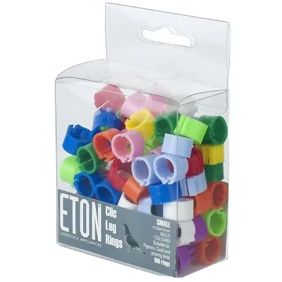 ETON Clic Leg Rings For Birds Assorted Colours And Quantities • £2.99