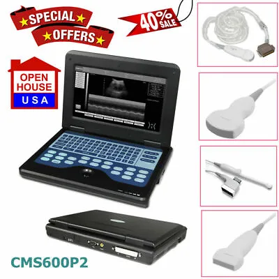 FDA Portable Laptop Machine Digital Ultrasound Scanner CMS600P2 Optional 4 Probe • $400