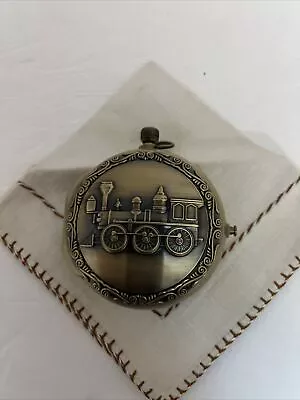 Pocket Watch Mr Christmas Animated Train Musical Railroad Music Box Clock • $59.99