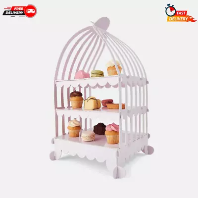 3 Tier Tool Cake Plate Food Stand Fruit Party Serving Cupcake Wedding Fairy Tale • $9.99