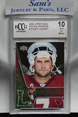 2006 Upper Deck Rookie Premiere #15 Matt Leinart ((Beckett: BCCG 10 Mint))==RC== • $10