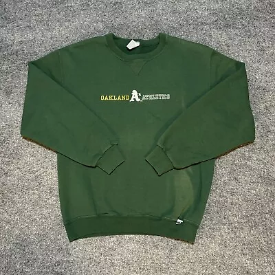 Vintage Russell Athletic Oakland Athletics Embroidered Sweatshirt MLB Medium • $34.99