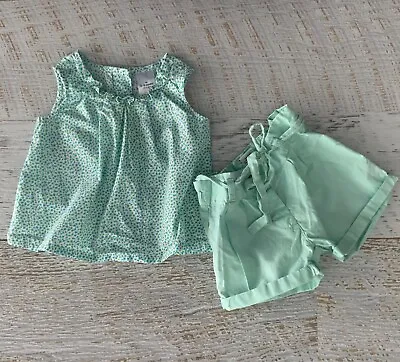 Baby  Girls 0-3 Mths Shorts & Top Cotton • $5.90