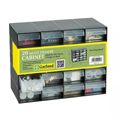 Garland 20 Multi Drawer Cabinet Durable Organiser Small Parts Wall Mountable • £12.29