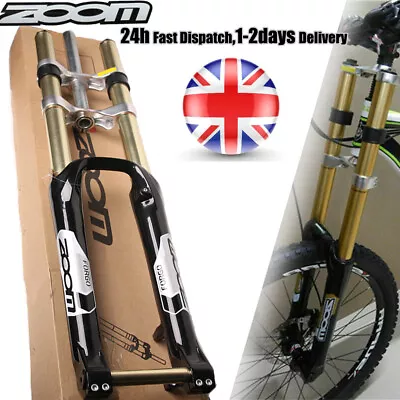 Downhill ZOOM 26/27.5/29  MTB Bike Suspension Fork 110*20mm Thru Axle Lockout UK • £158