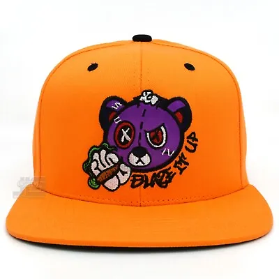 $19.99 • Buy Blaze It Up Bear New Cap  Adjustable Snapback Charcoal Cap Hat Hip Hop Fashion