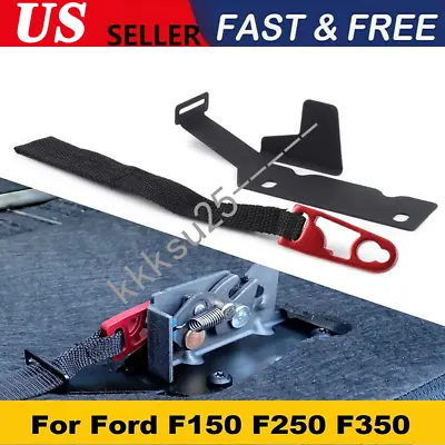 For 2009-2022 Ford F150 F250 F350 Rear Seat Quick Latch Release Kit Black Strap • $10.47