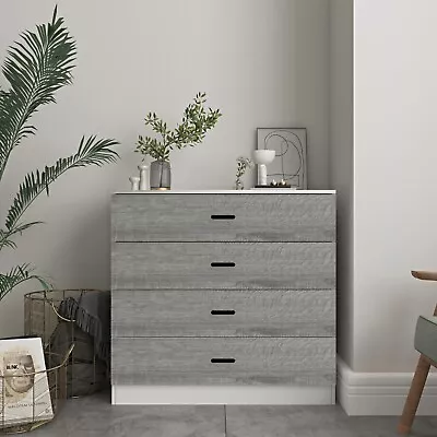 4 Or 5 Drawer Wooden Bedroom Chest Cabinet Modern Wide Storage Cupboard Closet • £64.99