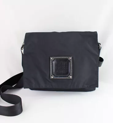 Longchamp Auth Black Nylon Flap Logo Crossbody Shoulder Bag Handbag • $79