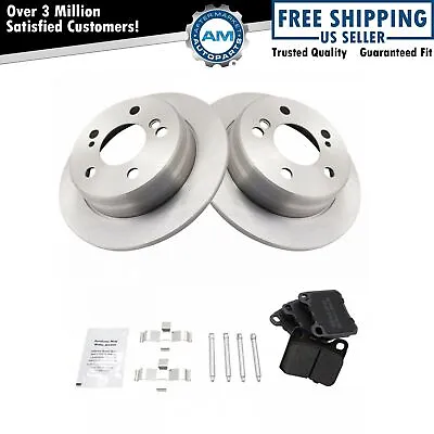 Rear Metallic Disc Brake Pads & Rotors Kit Set For Mercedes 190E 260E 300D 300E • $76.10