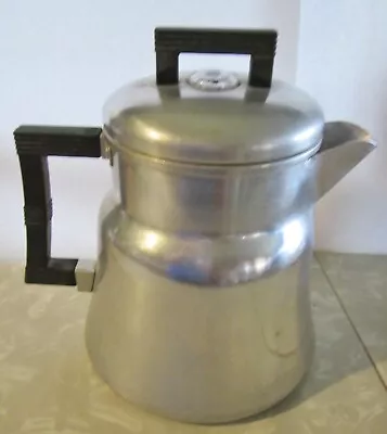 Vintage WEAR EVER 5063 Aluminum/Bakelite 8 Cup Stove Top Coffee Percolator NICE! • $34.95