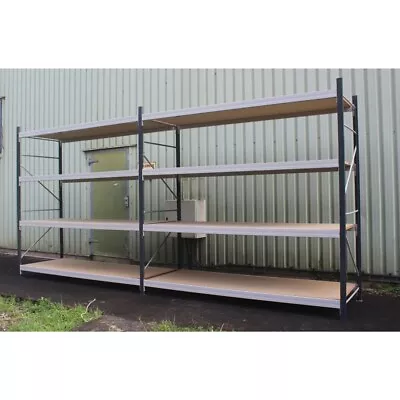 2 Bays Used Link 51 Longspan Shelving Racking 2400mm H X 2400mm W X 900mm Deep • £399