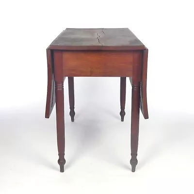 Antique Drop Leaf Table Walnut Sheraton 19th Century • $650