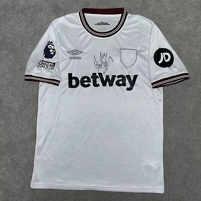 David Moyes Hand Signed West Ham United 2023/24 Away Football Shirt With COA • £89.99