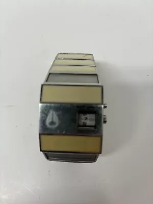 Nixon The Rotolog Cream Enamel Inlay Stainless Steel Watch For Parts • $20.80