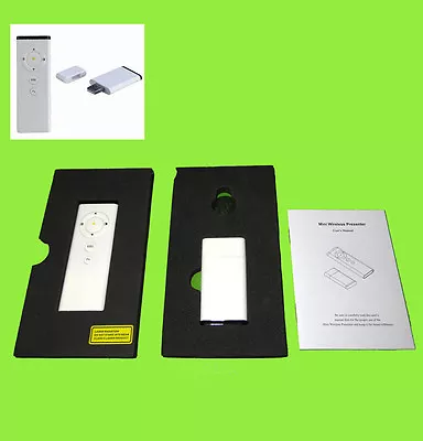Mini WIRELESS PRESENTER LASER POINTER USB PowerPoint PPT Presentation - White • £6.99