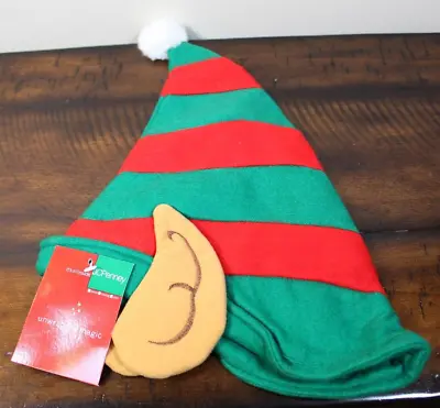 NEW Vintage JC Penney CHRISTMAS ELF HAT Kids Teens Dress Up Costume Cap 2000 • $8.95