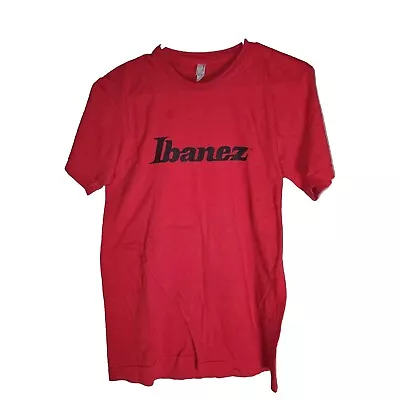 Red Ibanez TShirt Sz Small Guitar Band Music Shirt RockRroll Fast Ship • $16.99
