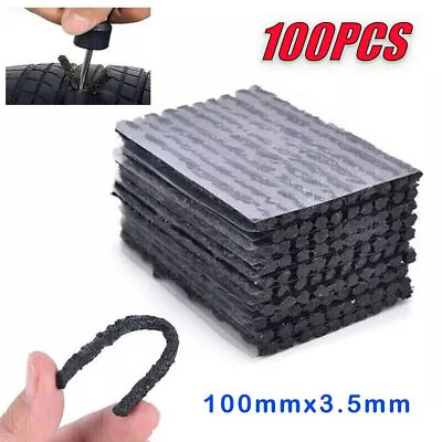 100 Pcs Tubeless Tire Repair Plugs Seal Patch String Self Vulcanizing Plugs • $10.35