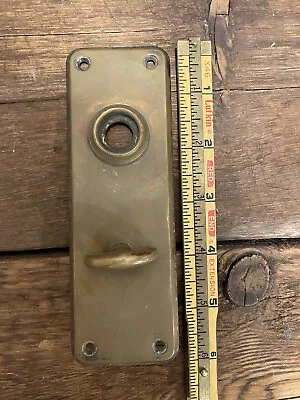 Vintage Door Plate Backplate Escutcheon Thumb Latch Brass • $15.50